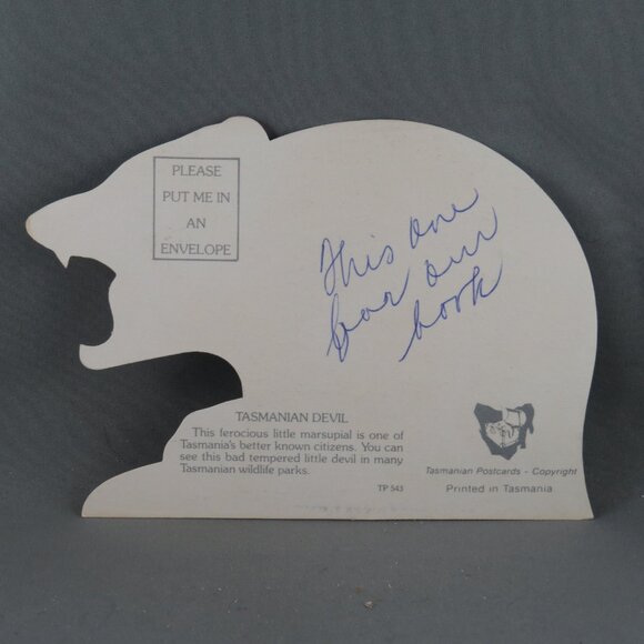 Vintage Postcard - Tasmanian Devil - Tasmanian Postcards - Picture 2 of 5